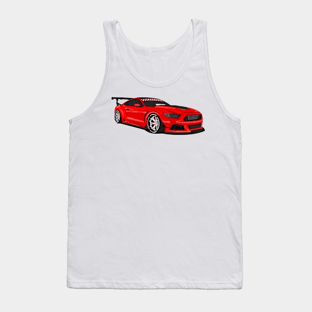 MUSTANG WIDEBODY RED Tank Top by VENZ0LIC